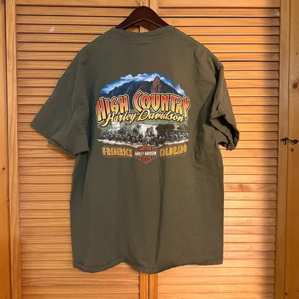 Harley-Davidson Green T-Shirt for Men size XL
